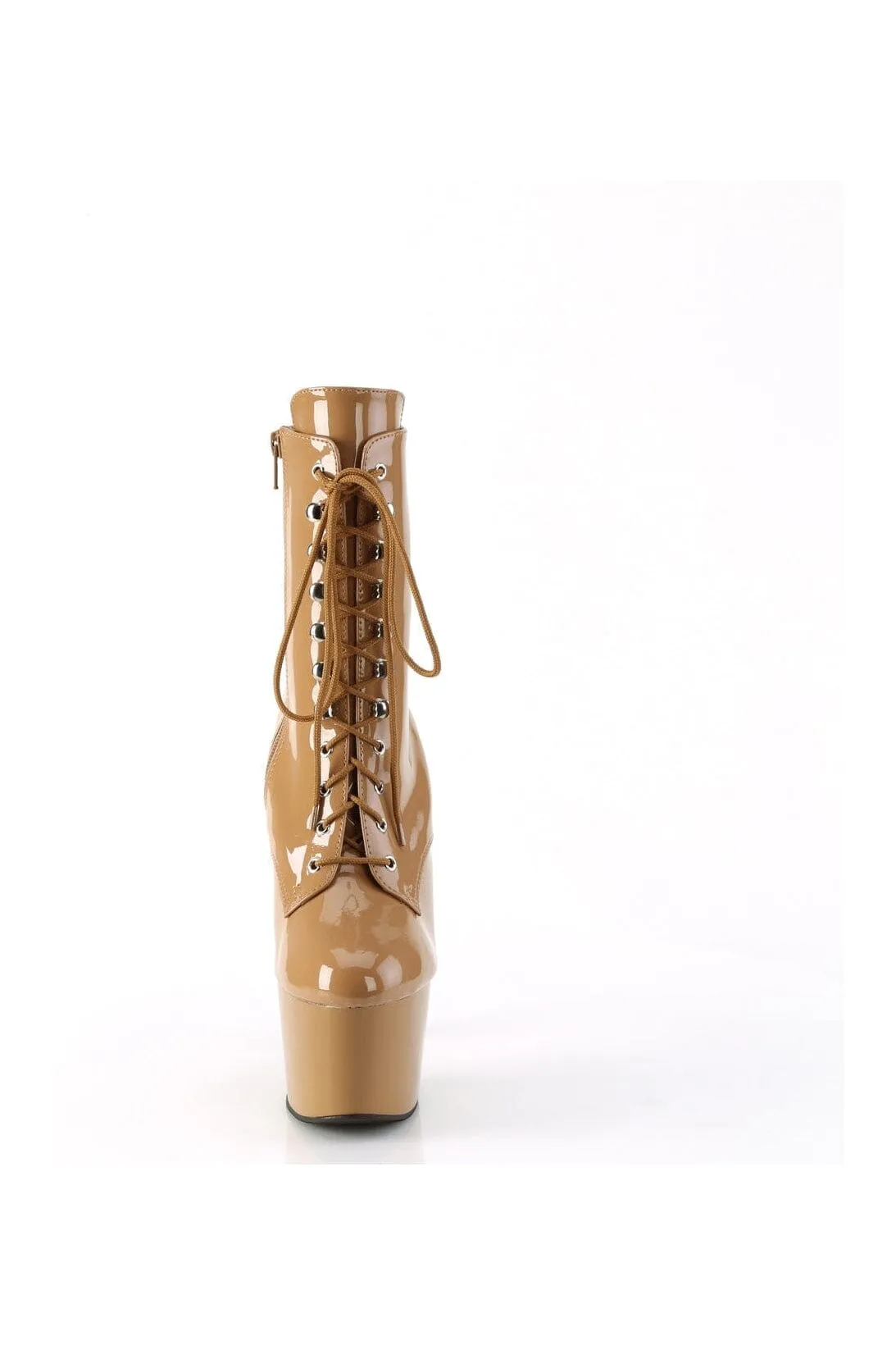 ADORE-1020 Brown Patent Ankle Boot