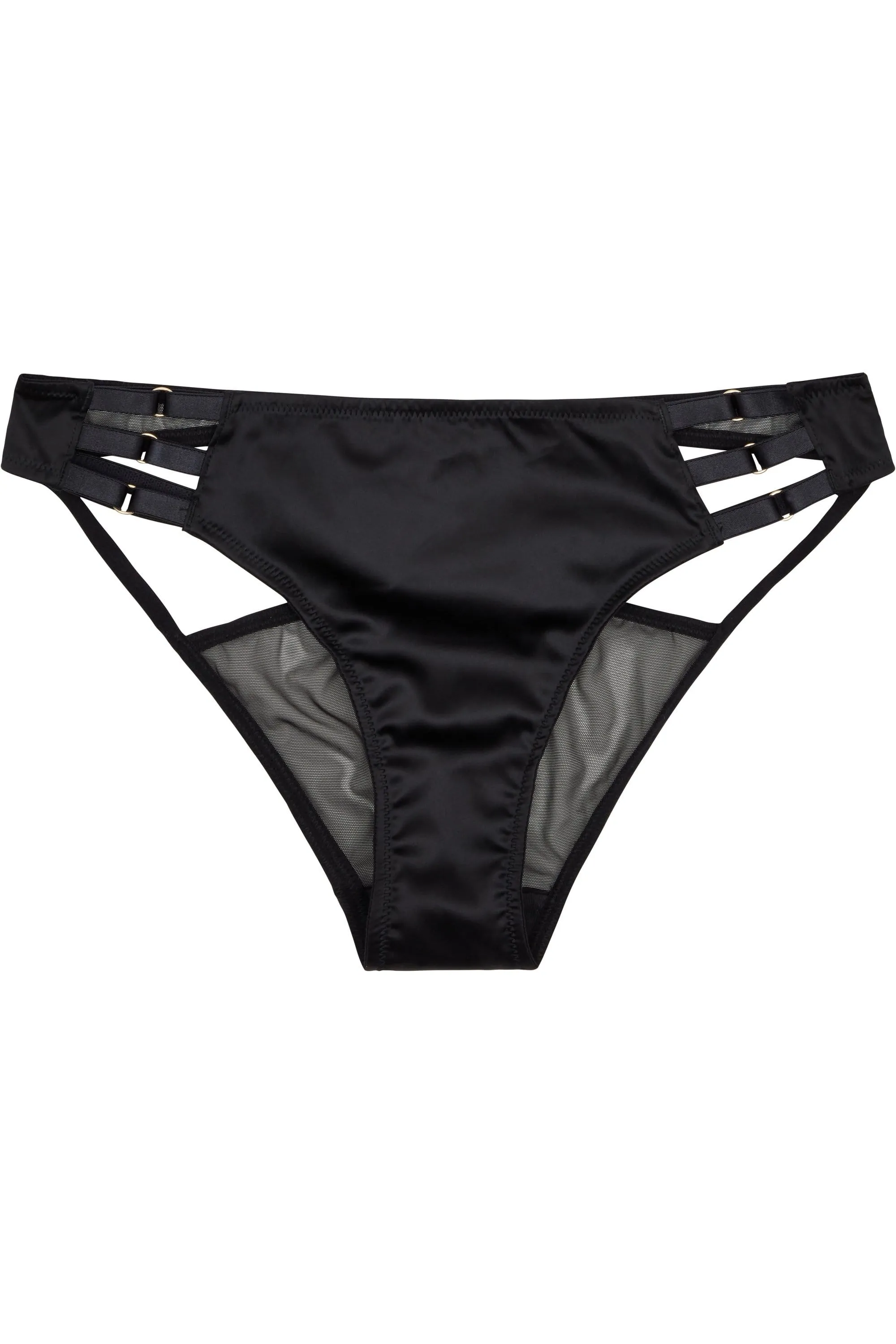 Ava Black Strappy Brief Curve