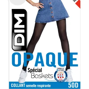 Black 50 opaque tights for trainers