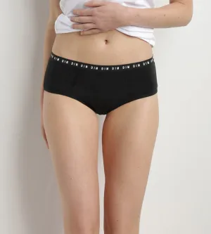 Black Organic Cotton Reusable Period Panties - Heavy Flow Dim Protect