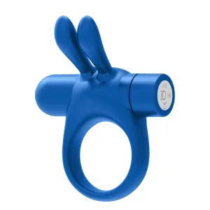 Bunny Vibrating Cockring - Blue