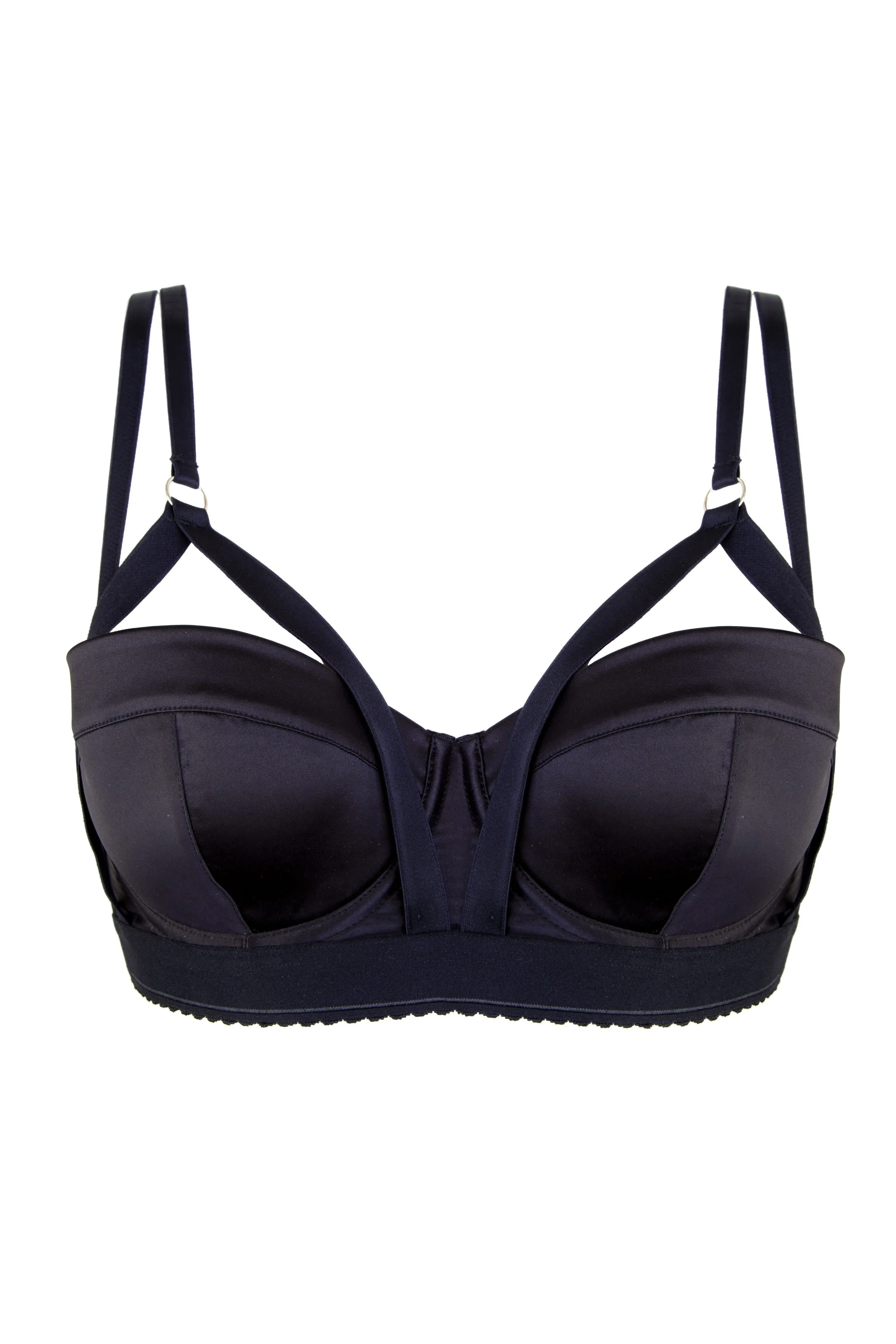 Candace Noir Black Strappy Bra A-D Cups