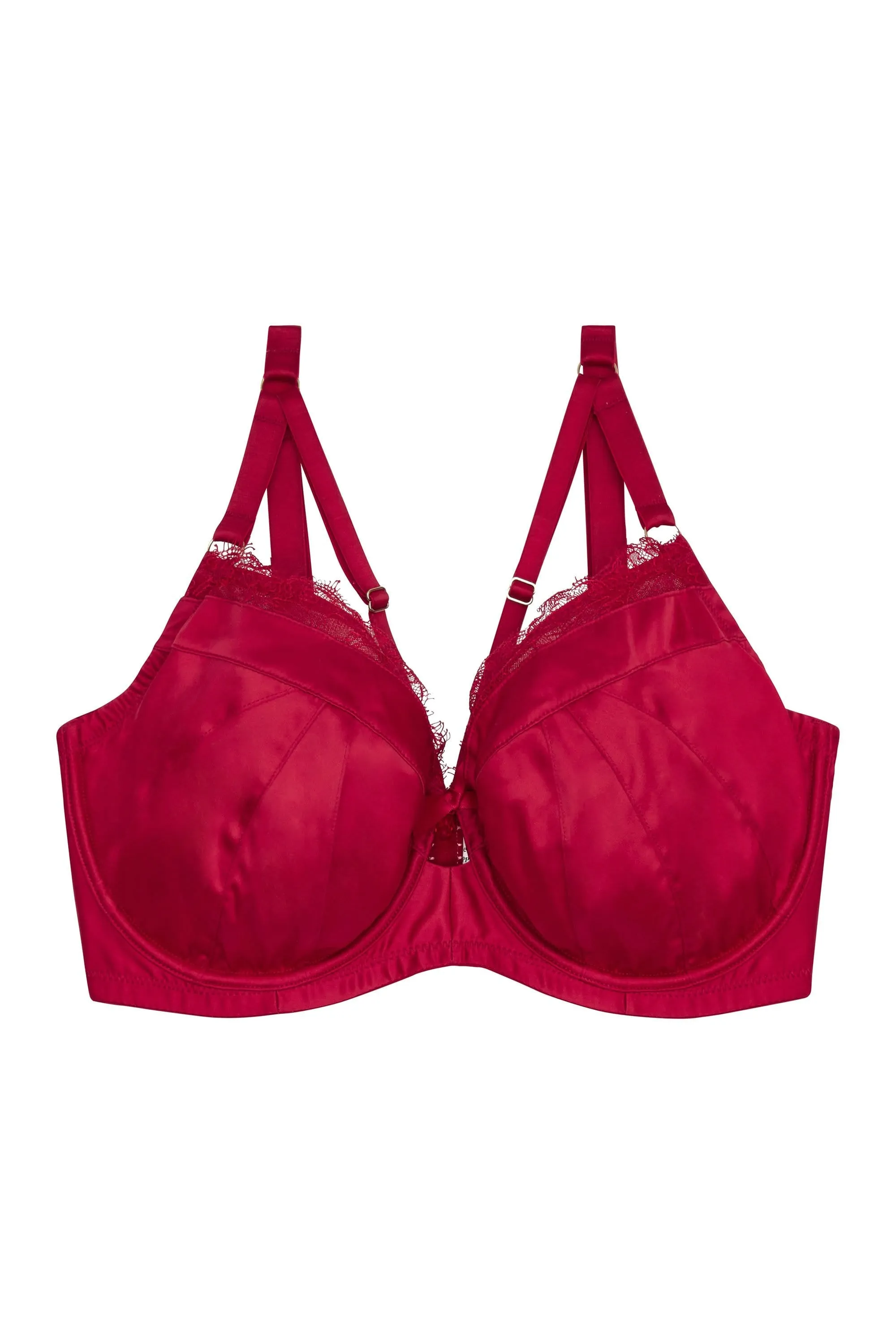 Caroline Folded Satin Strappy Bra Fuller Bust