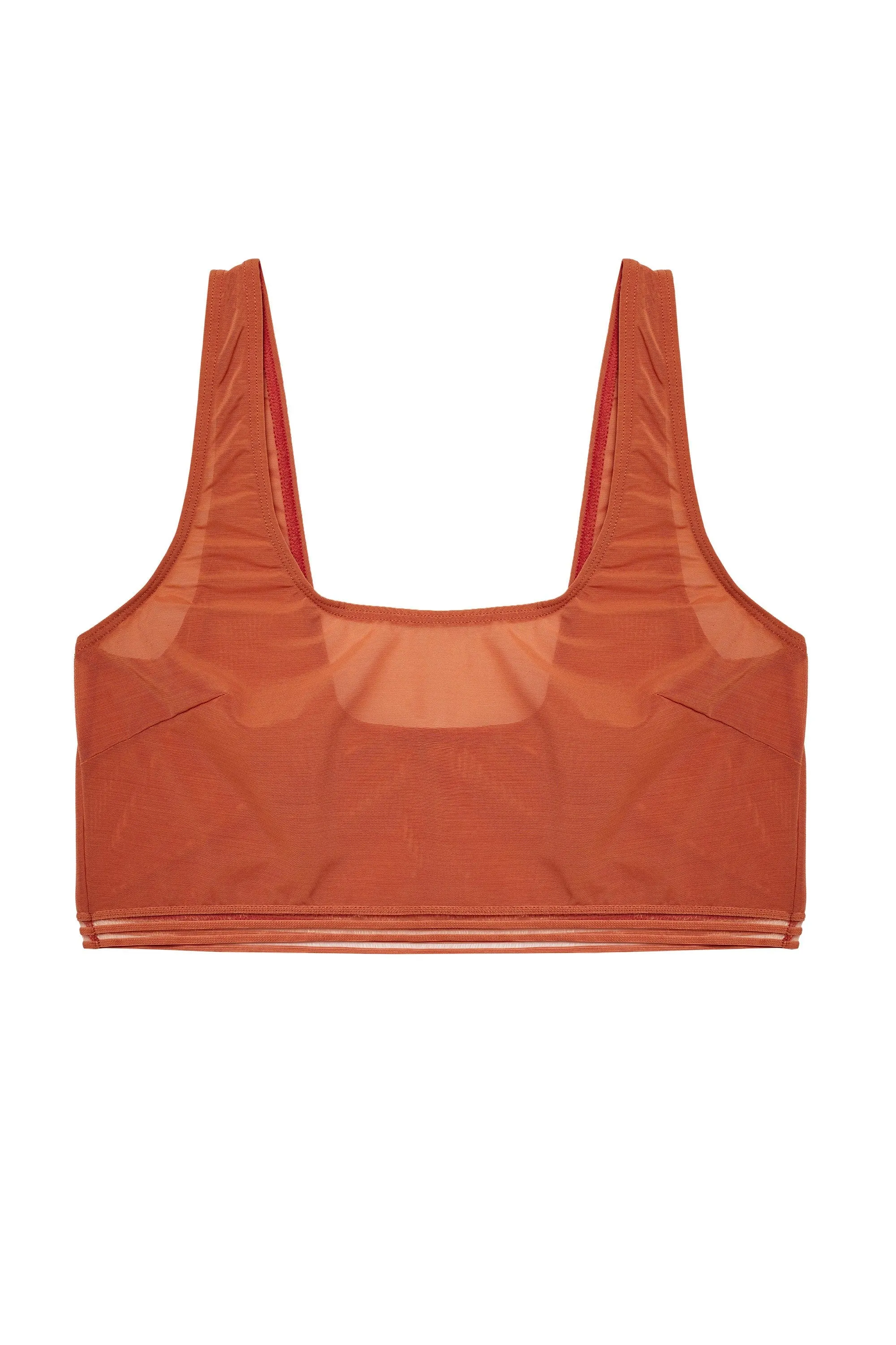 Chelsea Cinnamon Mesh Crop Top