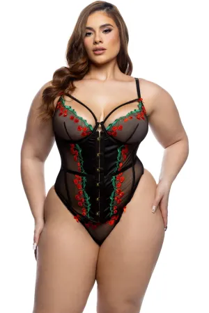Cherry Delight Corset 2pc Set