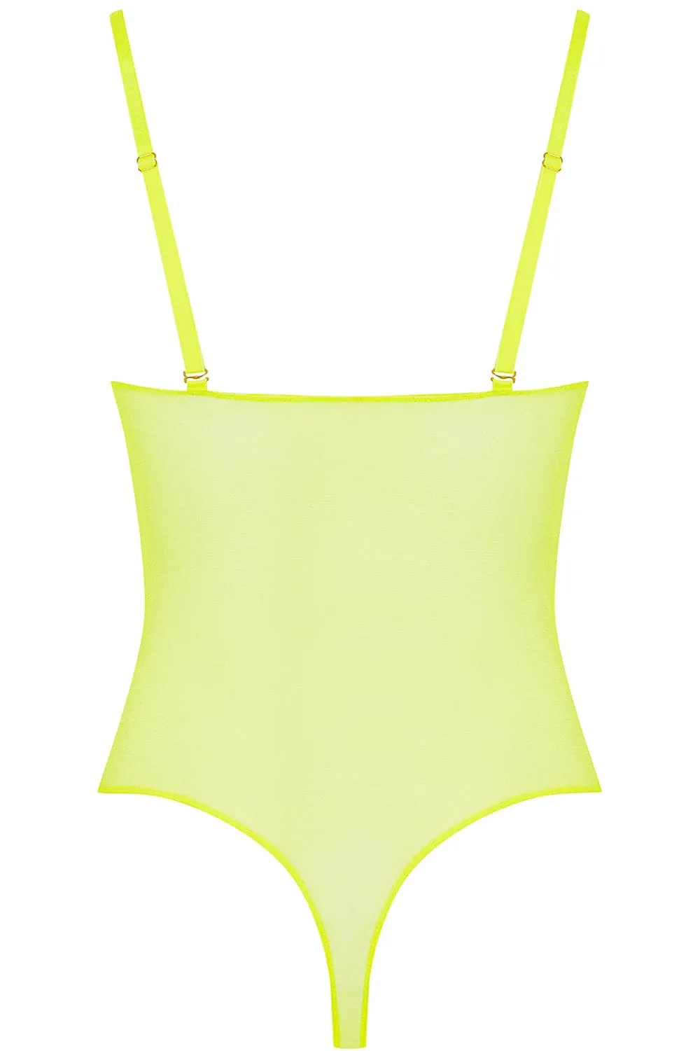 Corps à Corps Thong Bodysuit Neon Yellow