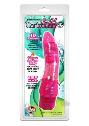 Crystal Caribbean Jelly Vibe #4 Waterproof - 10 Function Pink