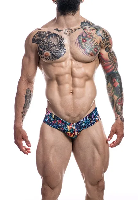 Cut For Men High Cut Tattoo Cheeky Brief Small
