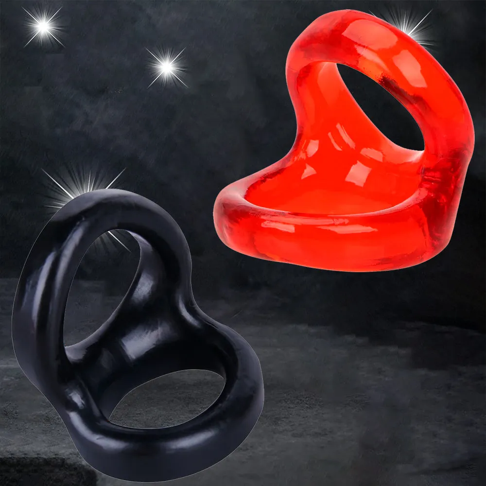 Double Loop Cock Ring Ball Cocksling Couples Erection Enhancer Aid Male Sex Toy