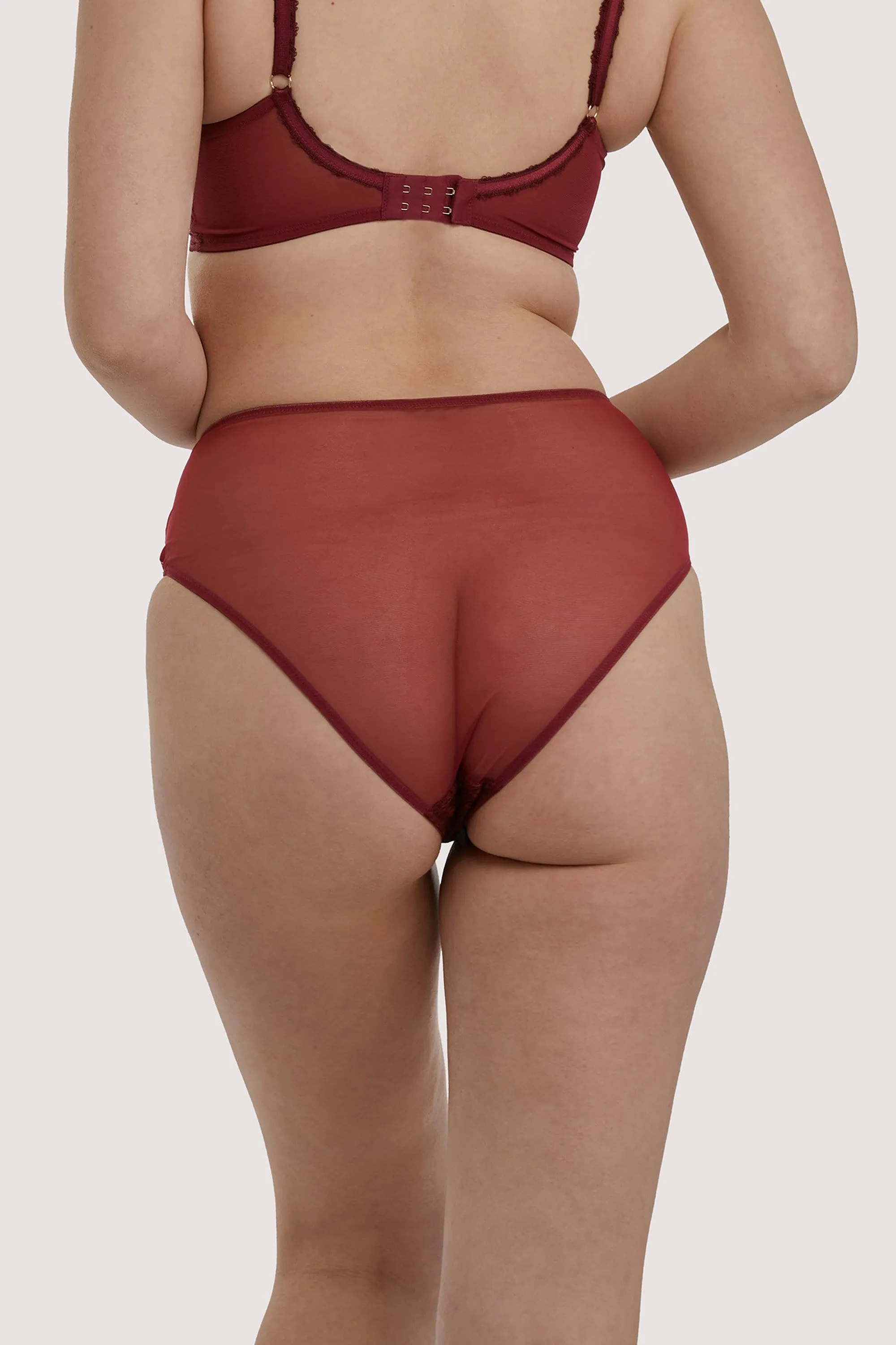Emma Merlot High Waist Brief
