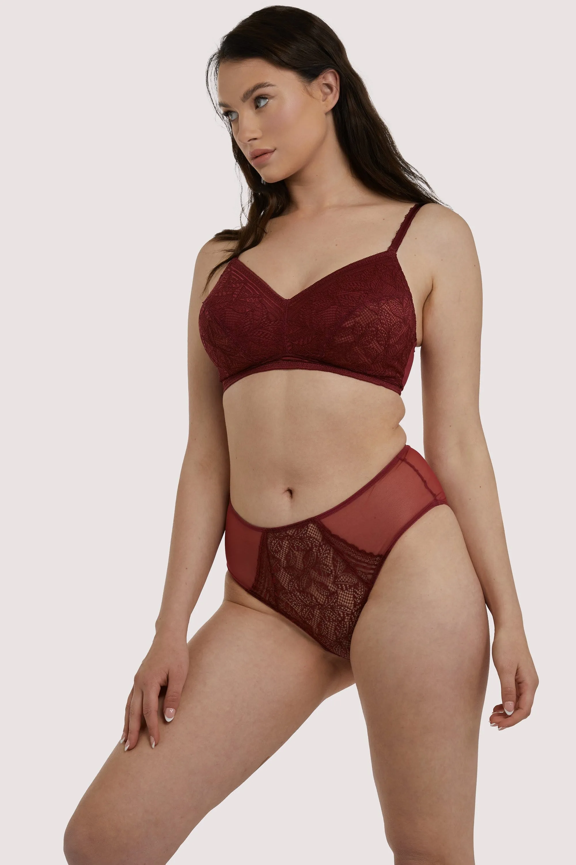 Emma Merlot High Waist Brief