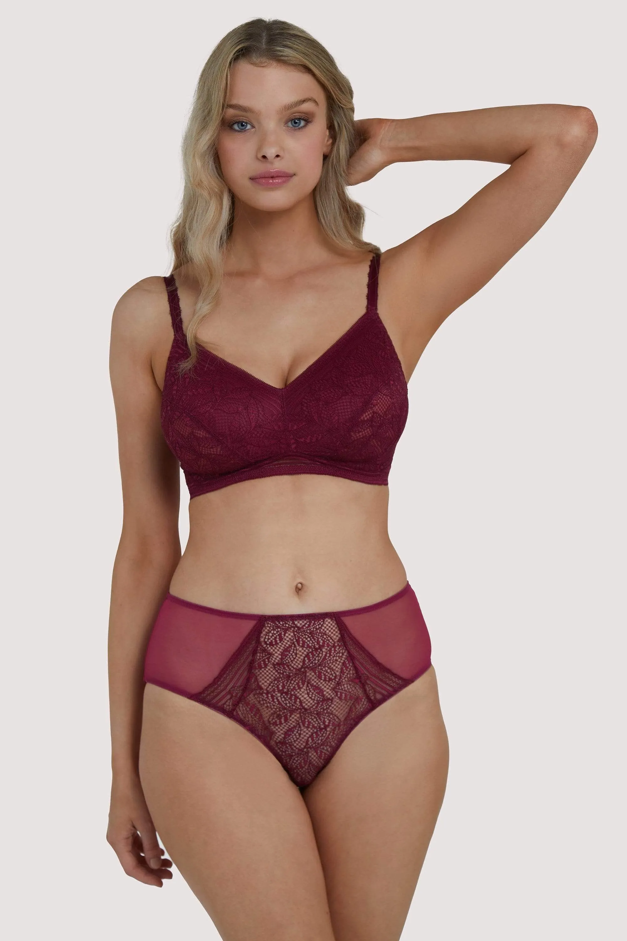 Emma Merlot High Waist Brief