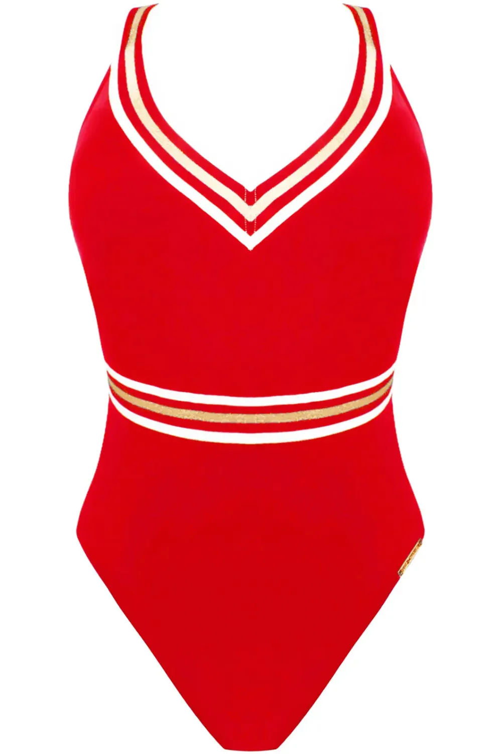Energie Nautique Crossed Back Swimsuit in Red