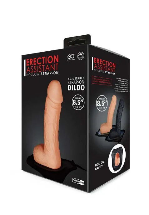 Erection Assistant Strap-On Hollow 8.5 Dildo Cock Adjustable Harness