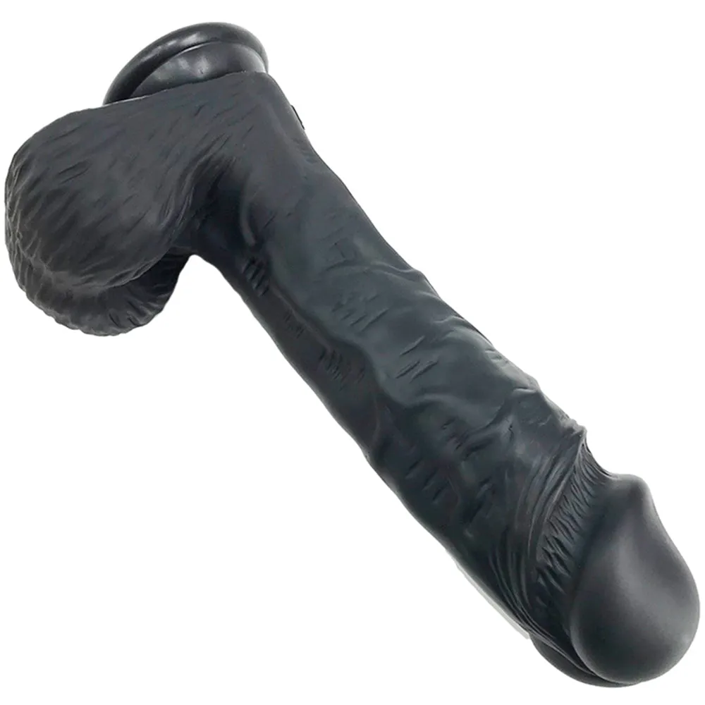 FAAK G117 Large 25cm Dual Density Realistic Veined Dildo Silicone Dong Sex Toy