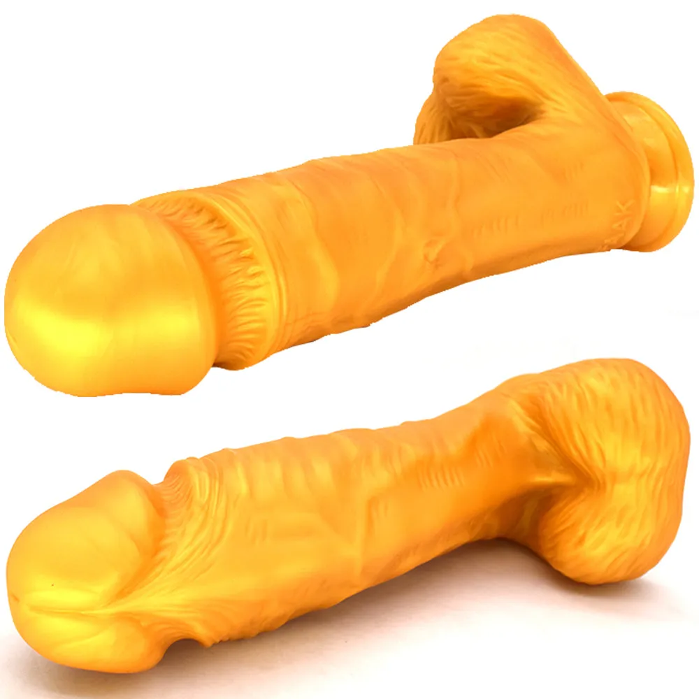 FAAK G117 Large 25cm Dual Density Realistic Veined Dildo Silicone Dong Sex Toy