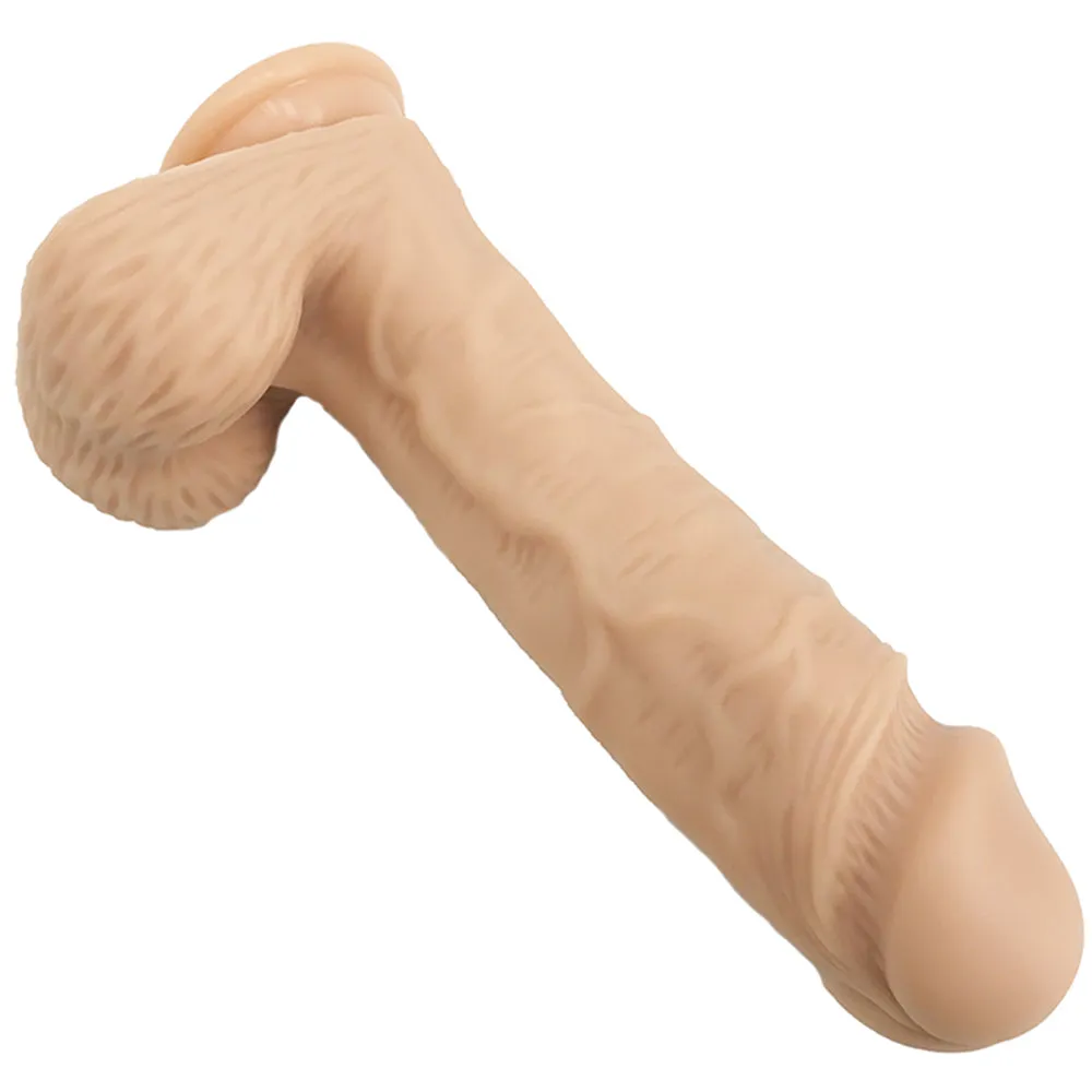 FAAK G117 Large 25cm Dual Density Realistic Veined Dildo Silicone Dong Sex Toy
