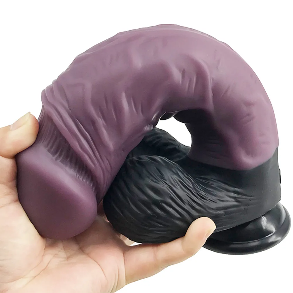 FAAK G117 Large 25cm Dual Density Realistic Veined Dildo Silicone Dong Sex Toy