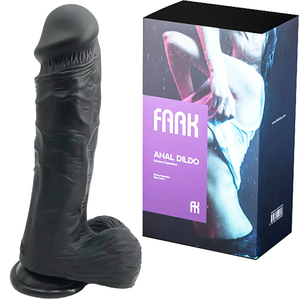 FAAK G117 Large 25cm Dual Density Realistic Veined Dildo Silicone Dong Sex Toy