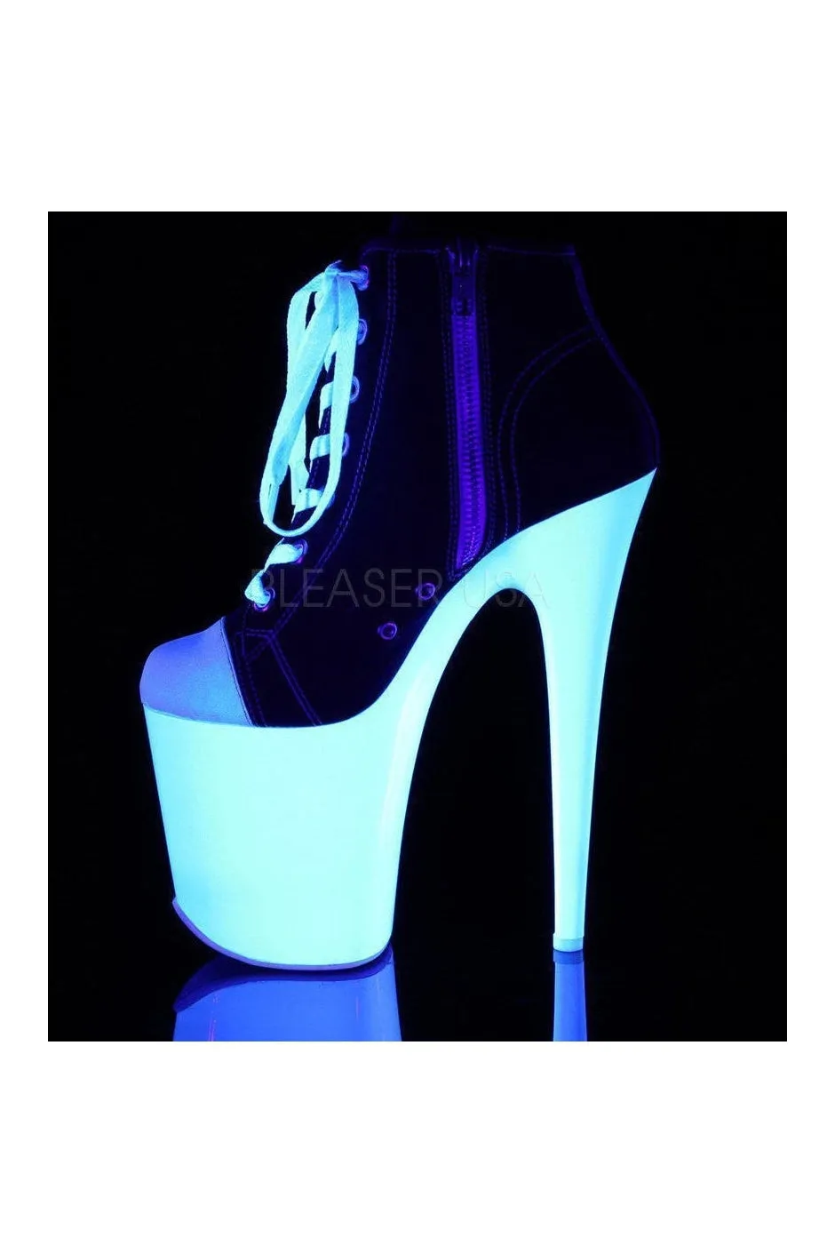 FLAMINGO-800SK-02 Platform Pump | Black Canvas