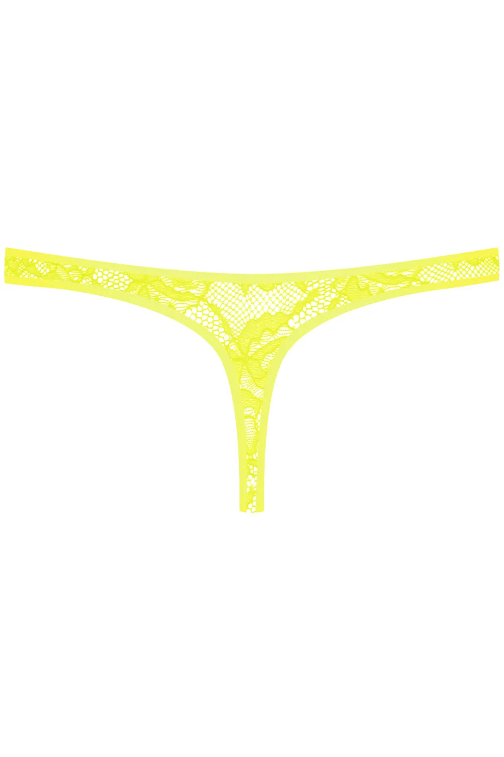 Flashback Lace Tanga Thong Yellow