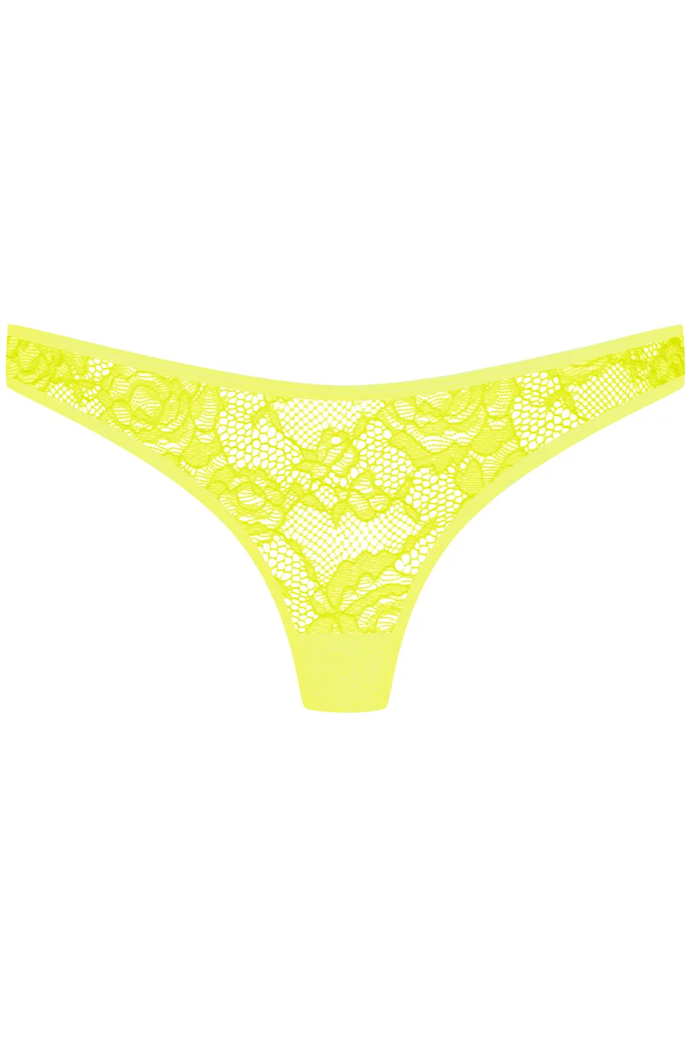 Flashback Lace Tanga Thong Yellow