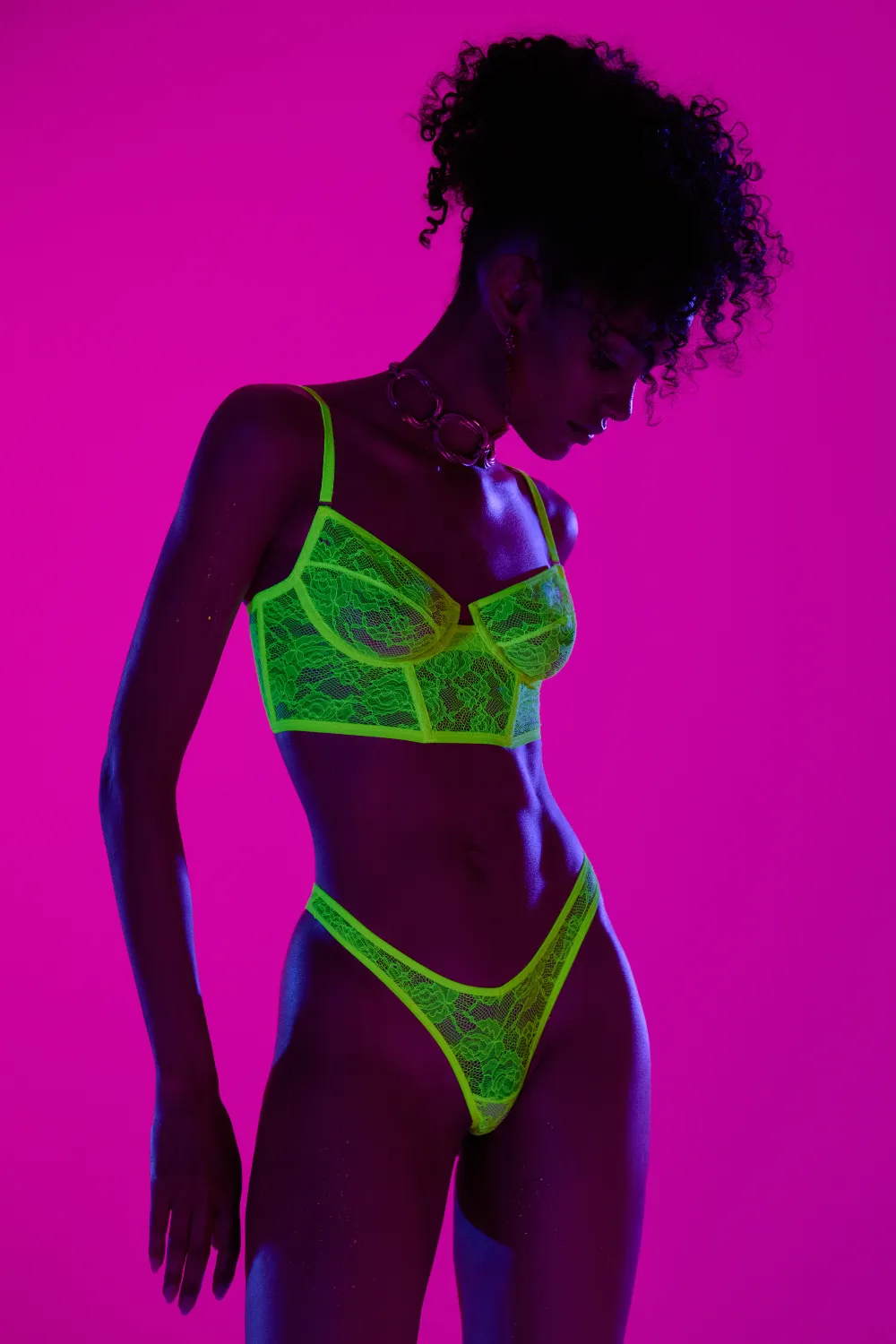 Flashback Lace Tanga Thong Yellow