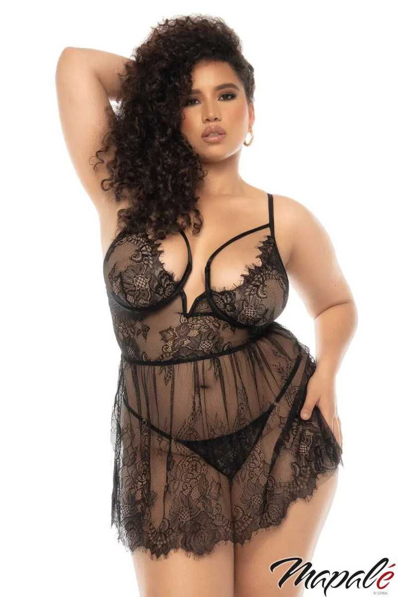 Fringe Lace Babydoll