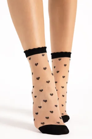 Iris Socks 20 Denier in Nude/Black