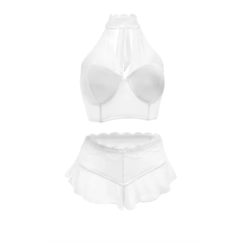 JENNIFER HALTER TOP & TAP PANTY 3X WHITE