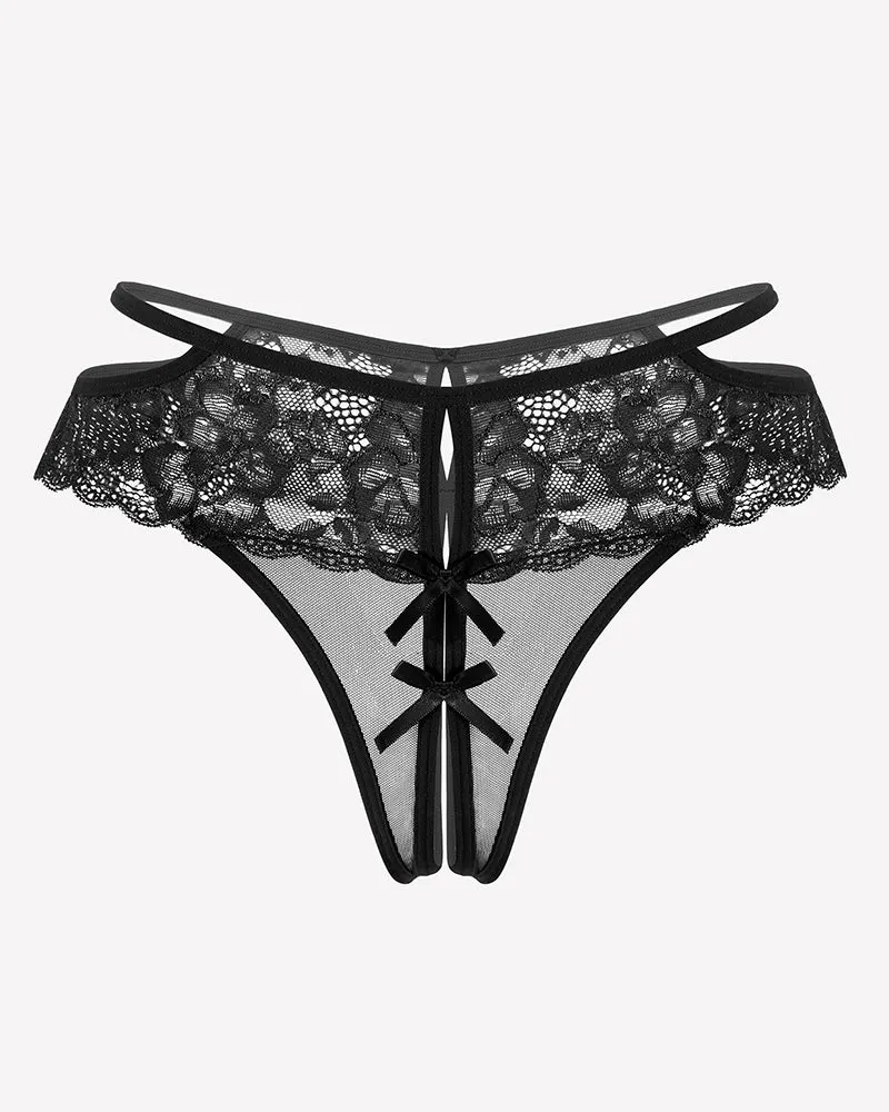 Lace Cheeky Mesh Hollow Thongs