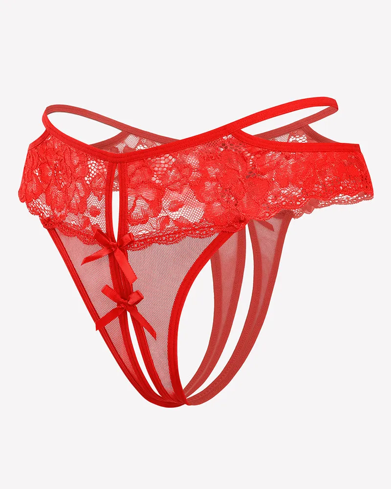 Lace Cheeky Mesh Hollow Thongs