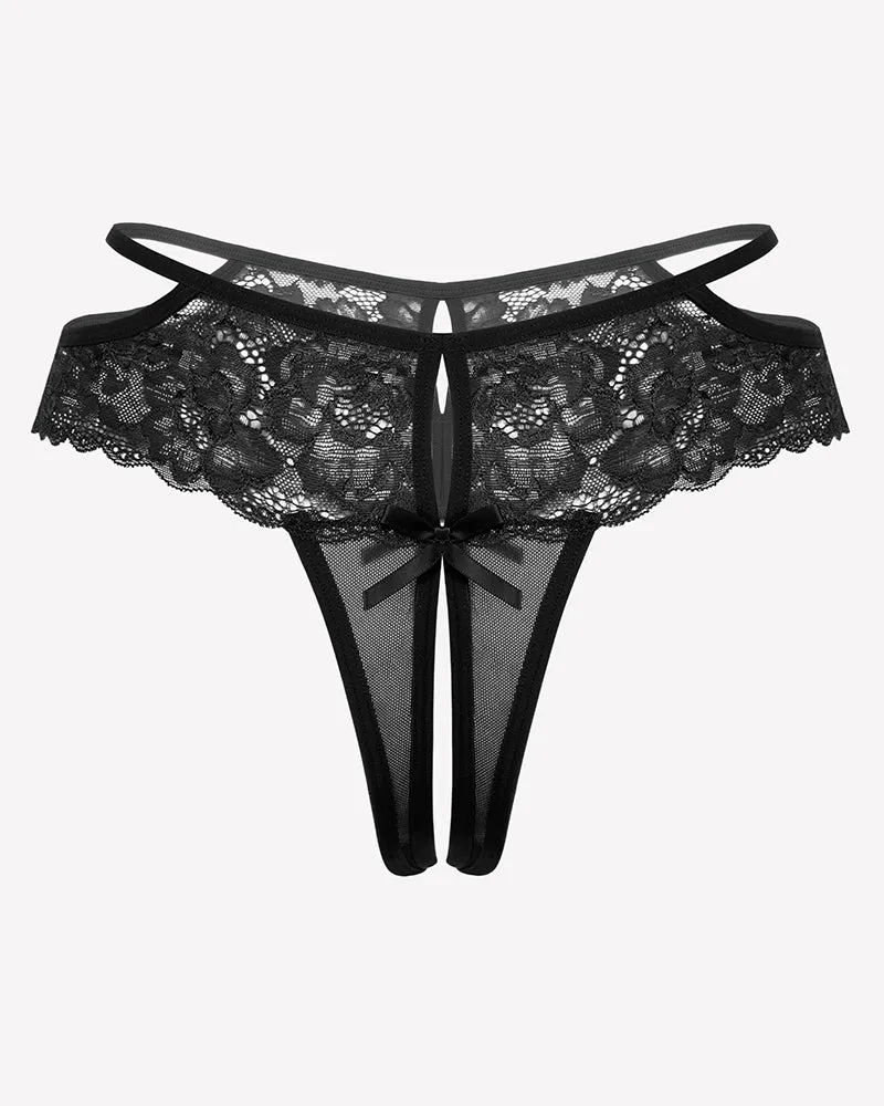 Lace Cheeky Mesh Hollow Thongs