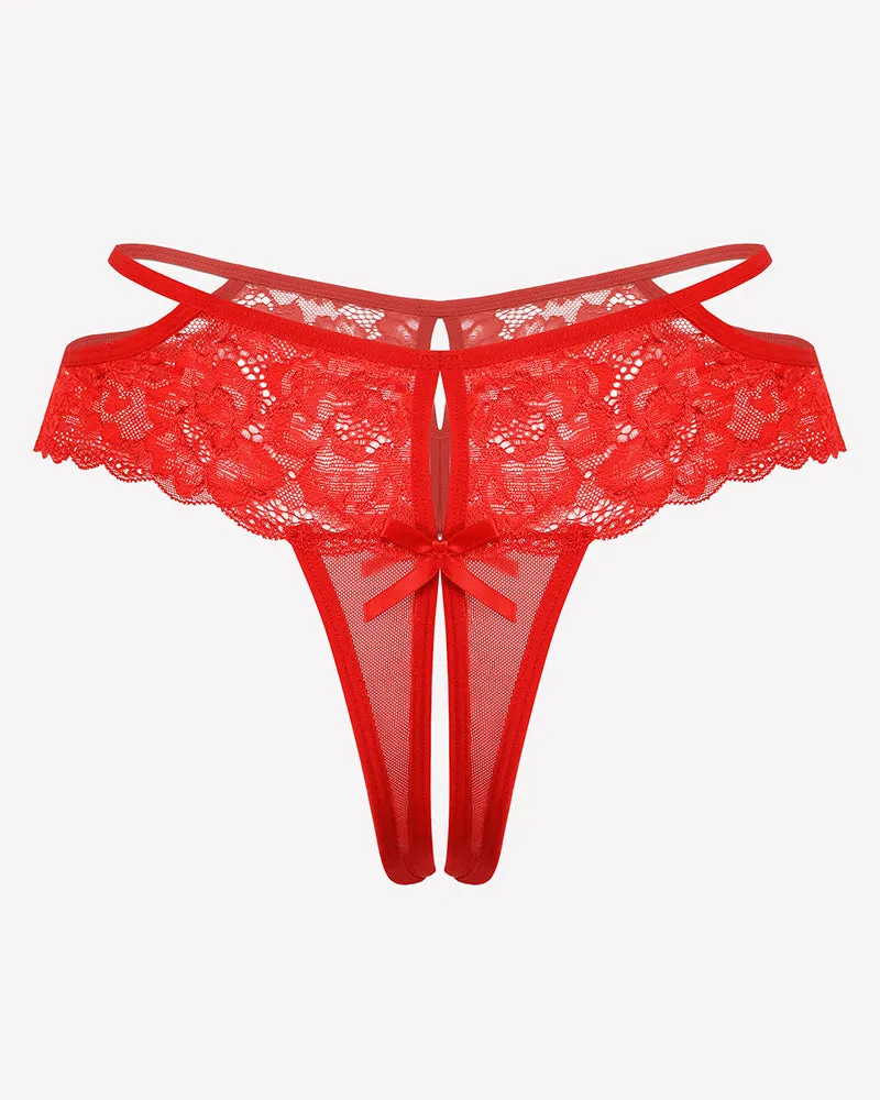 Lace Cheeky Mesh Hollow Thongs