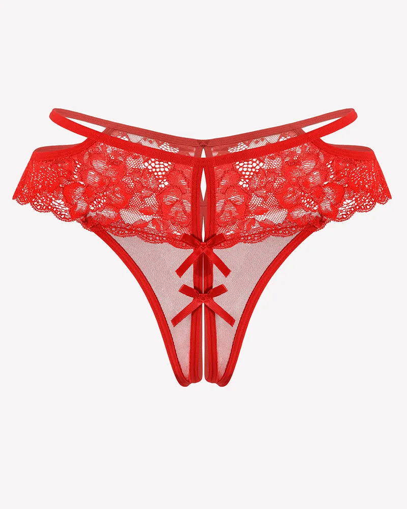 Lace Cheeky Mesh Hollow Thongs