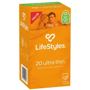 LifeStyles Ultra Thin Male Condoms 20's