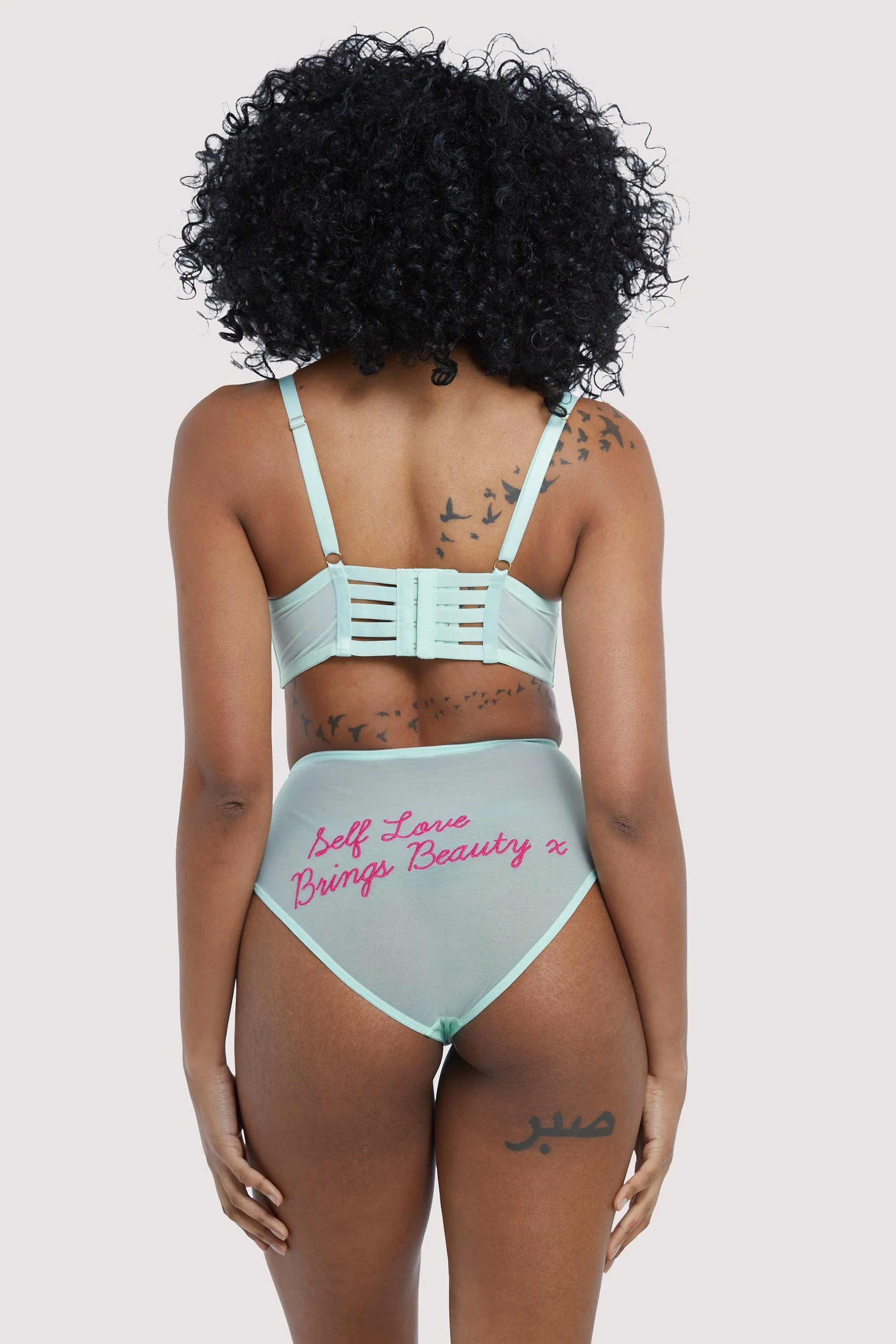 Longline Self Love Mint Bra
