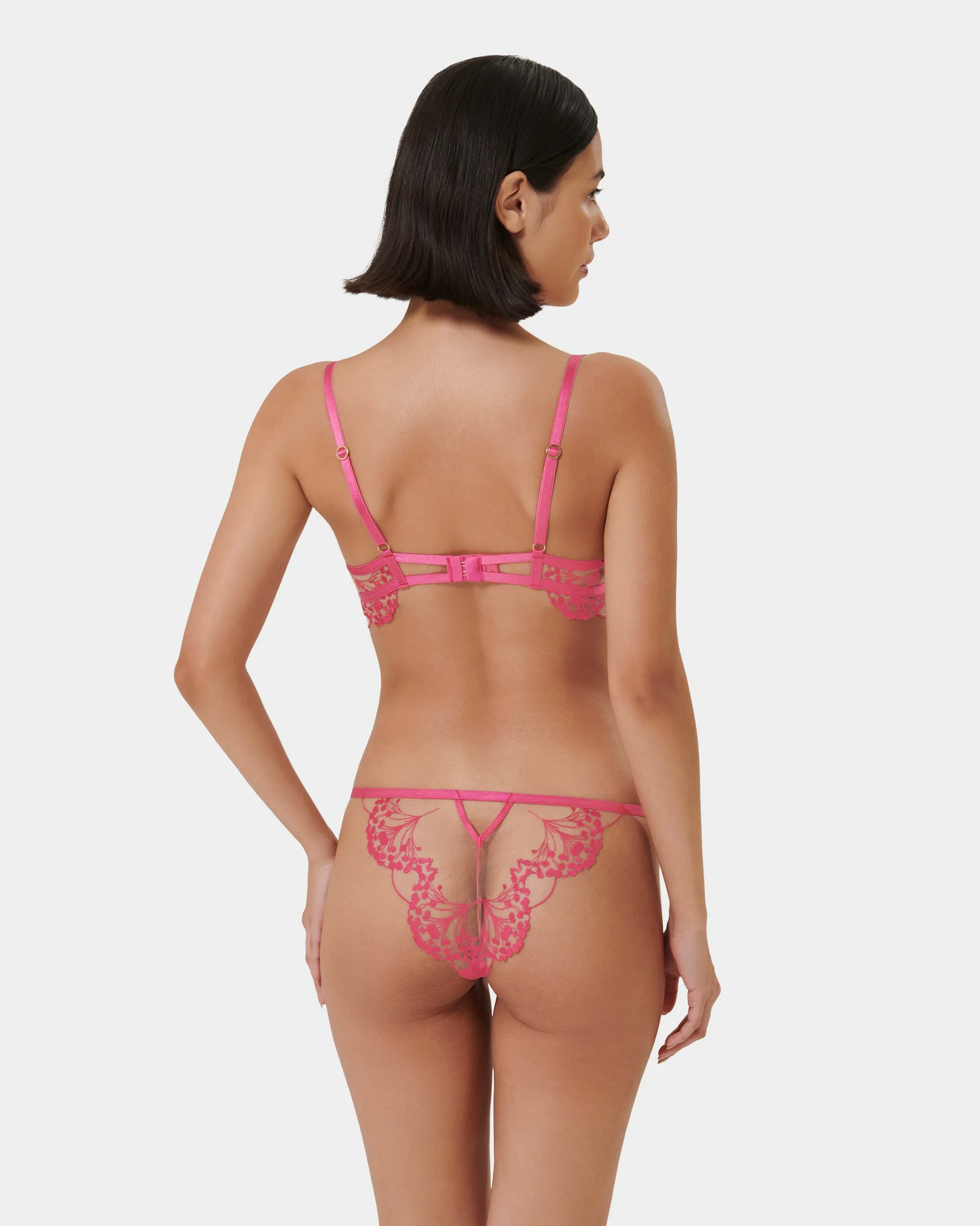 Marisa Brief Fuchsia Pink/Sheer