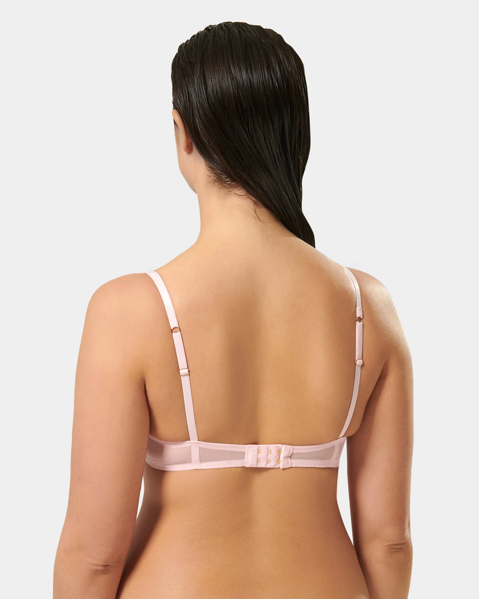 Marseille Embroidered Sheer Bra Pink