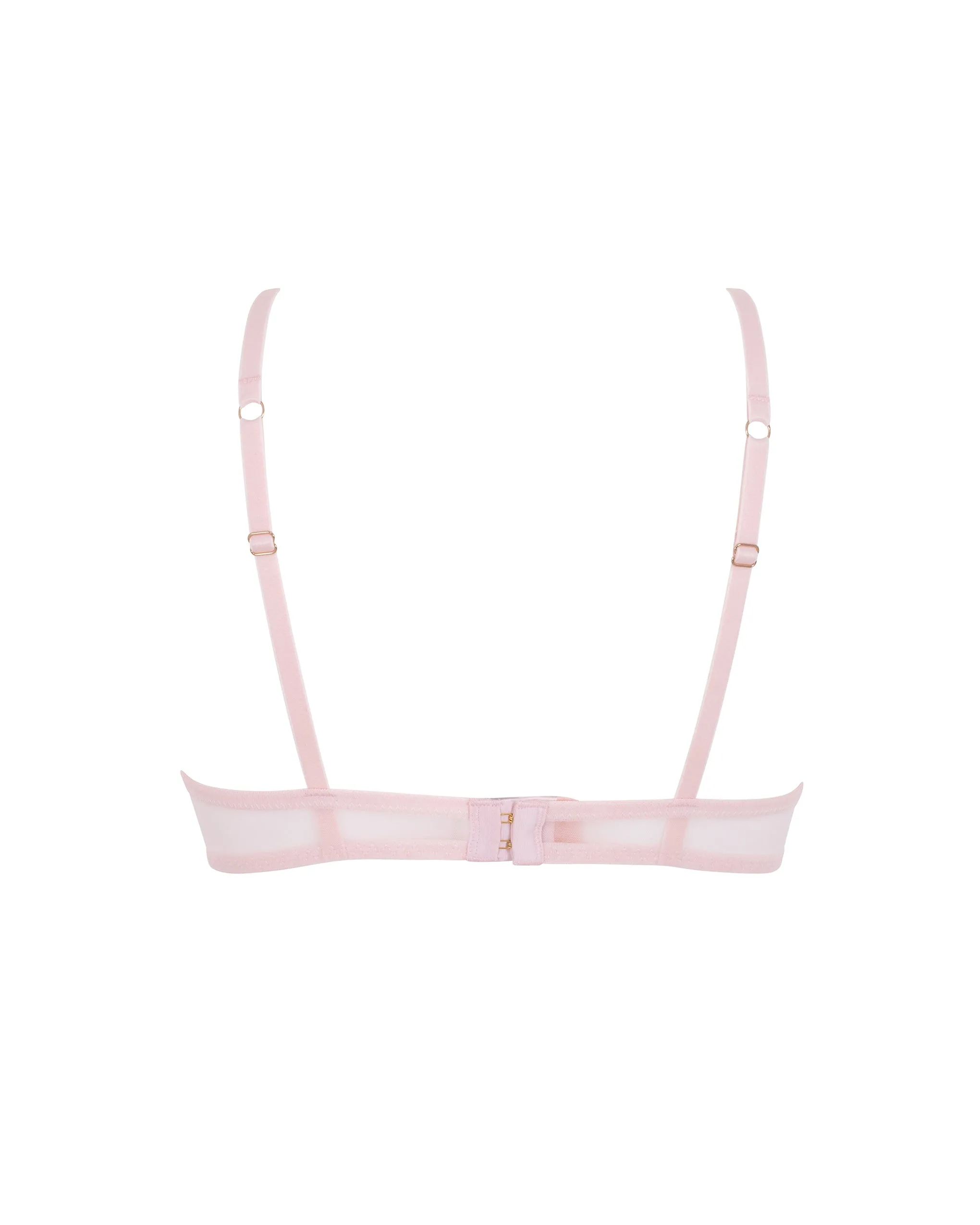 Marseille Embroidered Sheer Bra Red/Pink