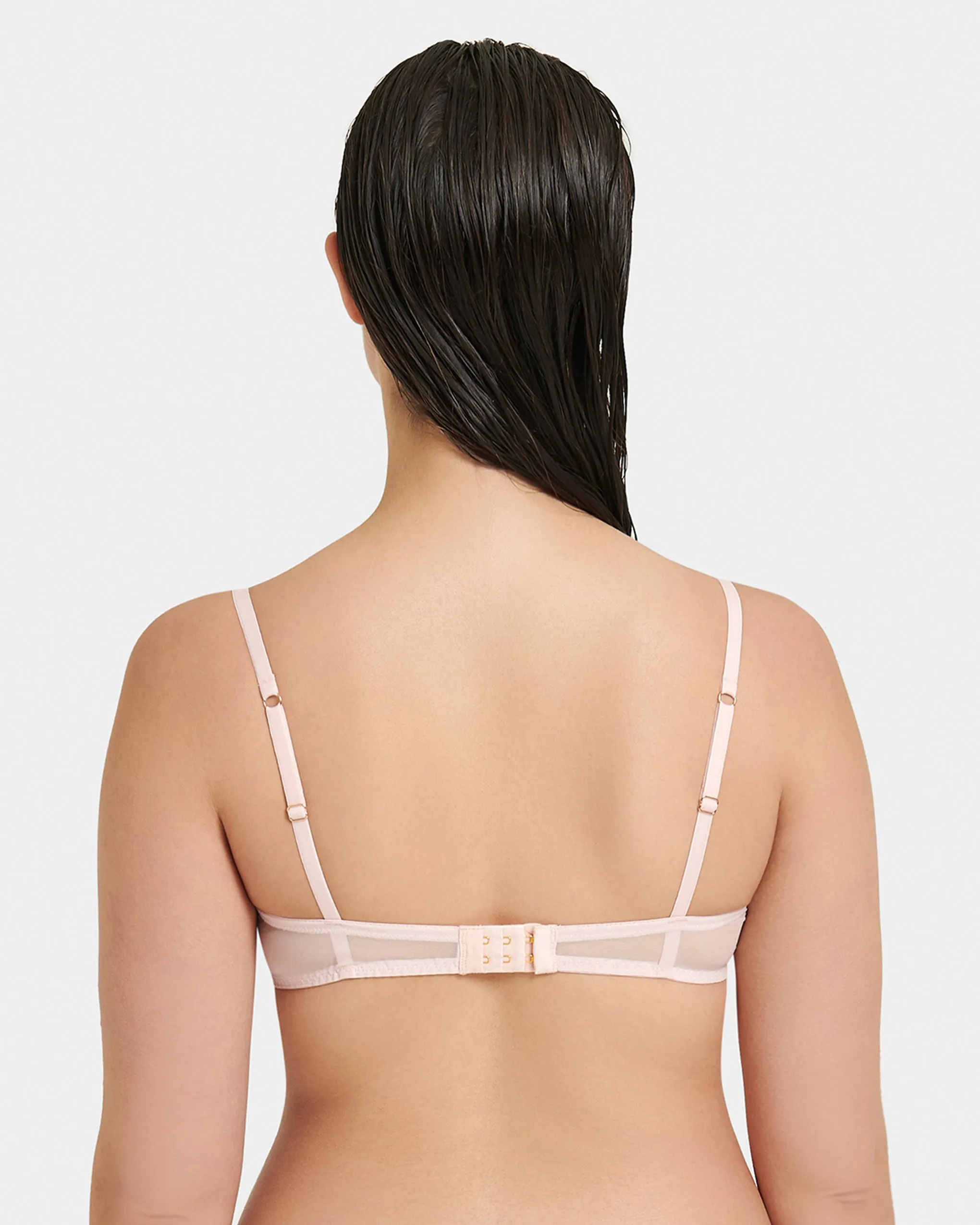Marseille Embroidered Sheer Bra Red/Pink