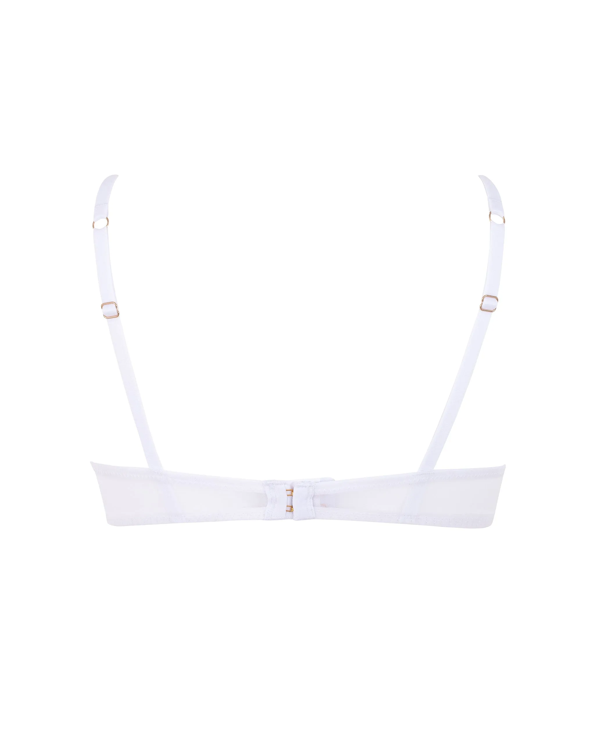 Marseille Embroidered Sheer Bra White