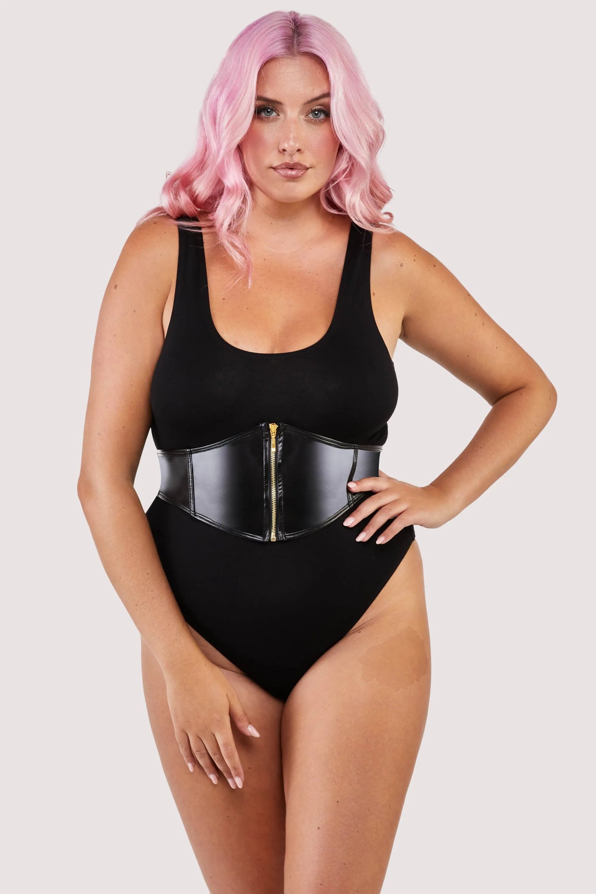 Melody jersey body with PU panel