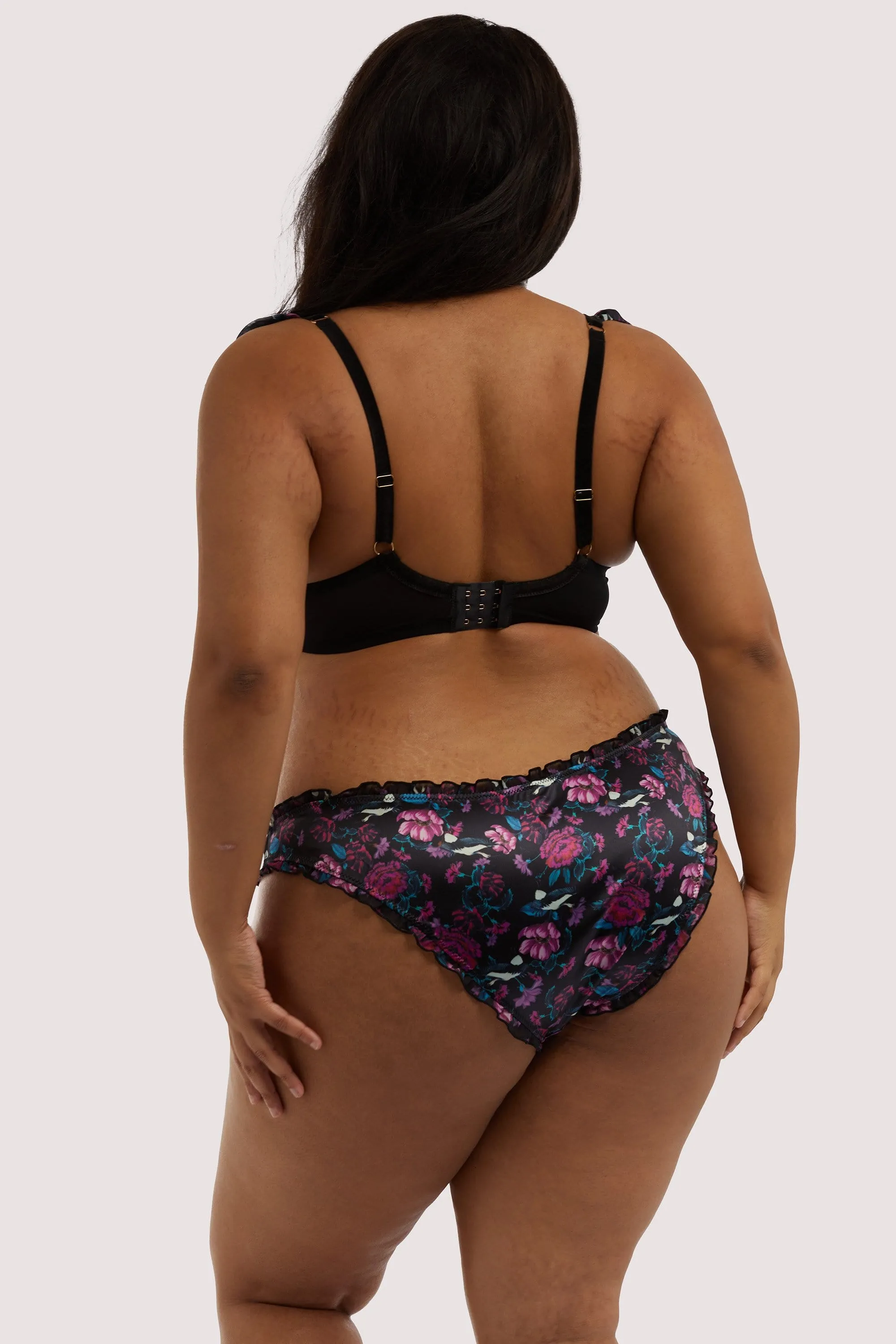 Noriko Crane Print Plunge Bra