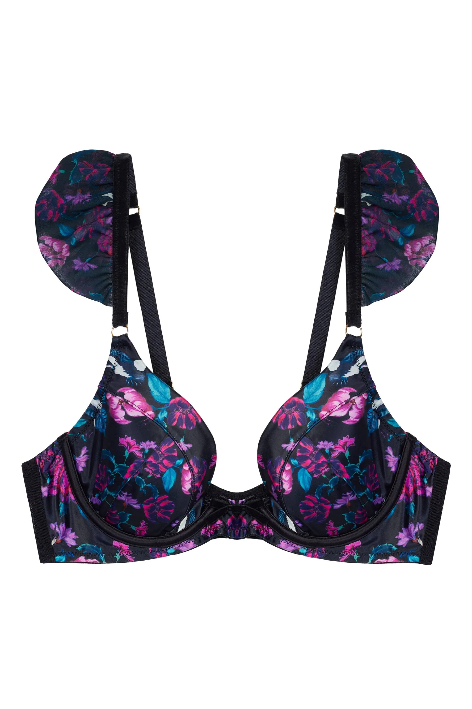Noriko Crane Print Plunge Bra