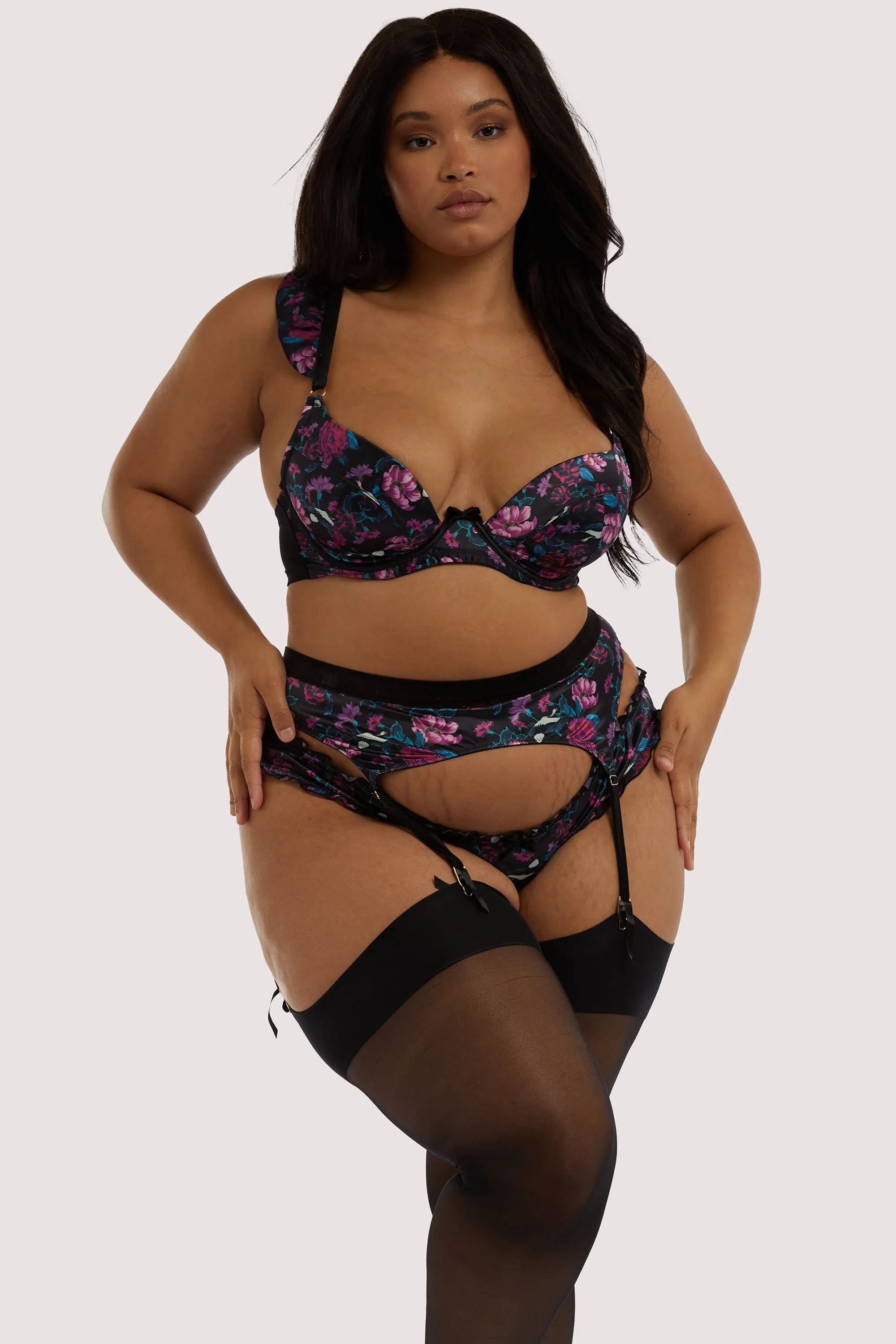 Noriko Crane Print Suspender