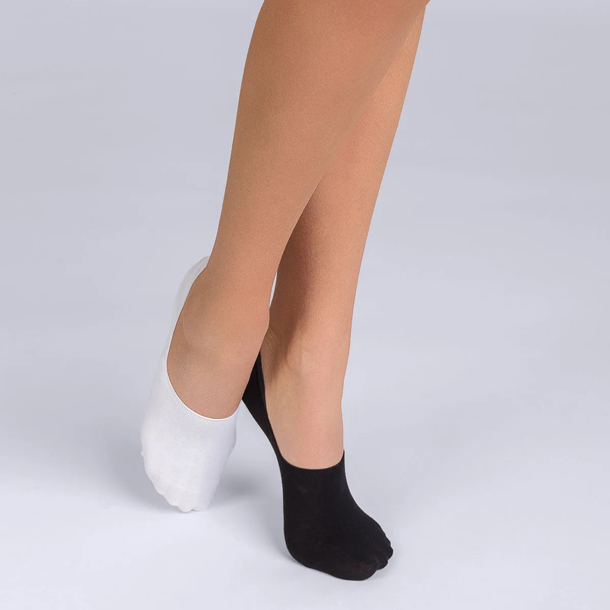 Pack of 2 pairs of Basic Coton footsies for trainers