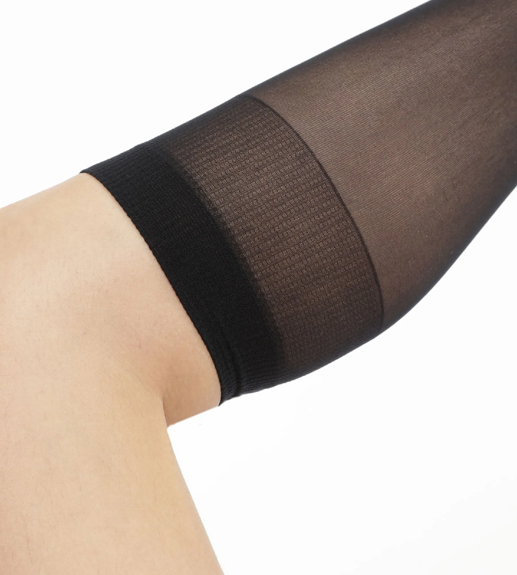 Pack of 4 semi-opaque black EcoDIM knee-highs 28D
