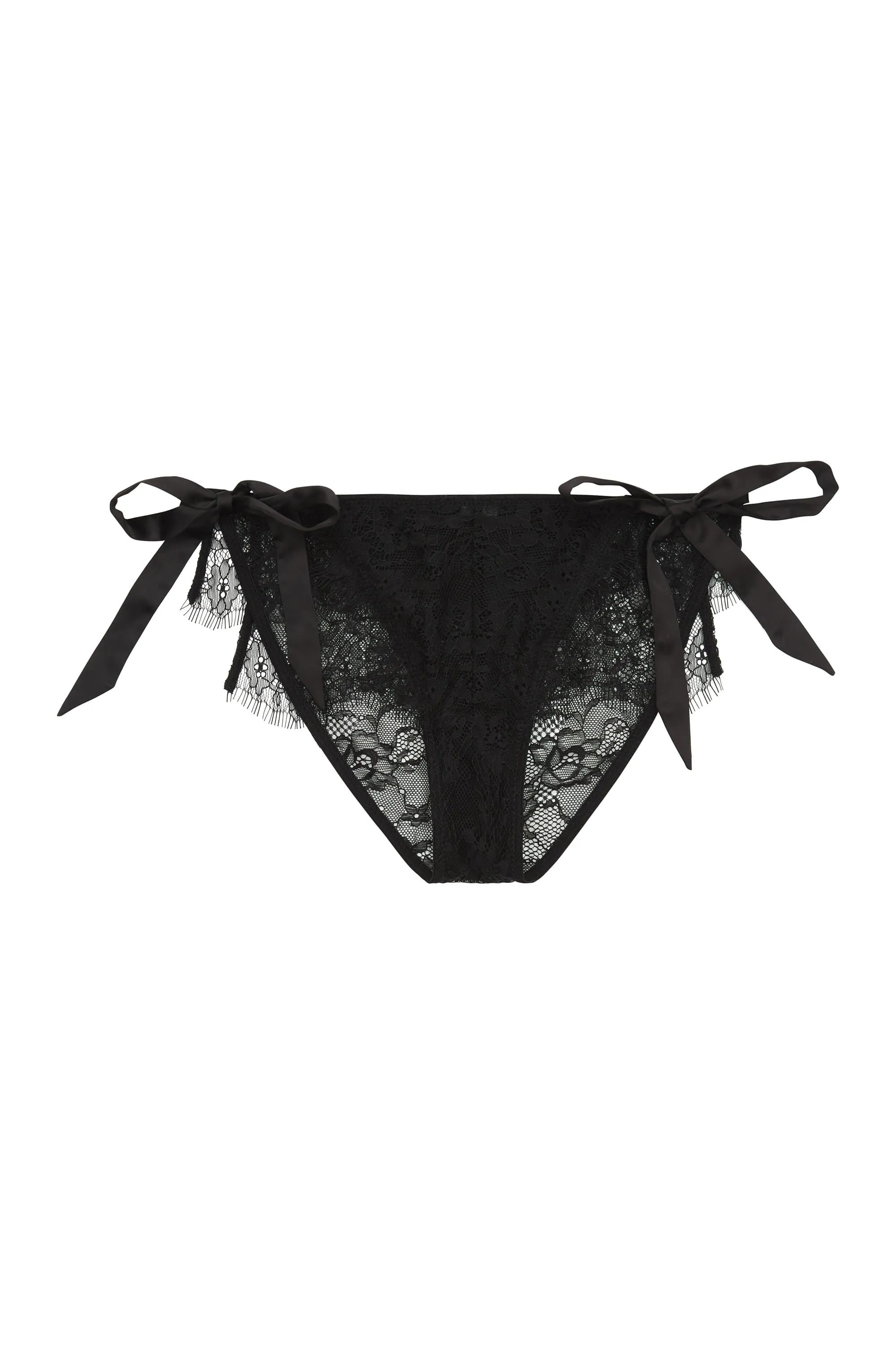Peek & Beau Bryn Black Lace frill brief