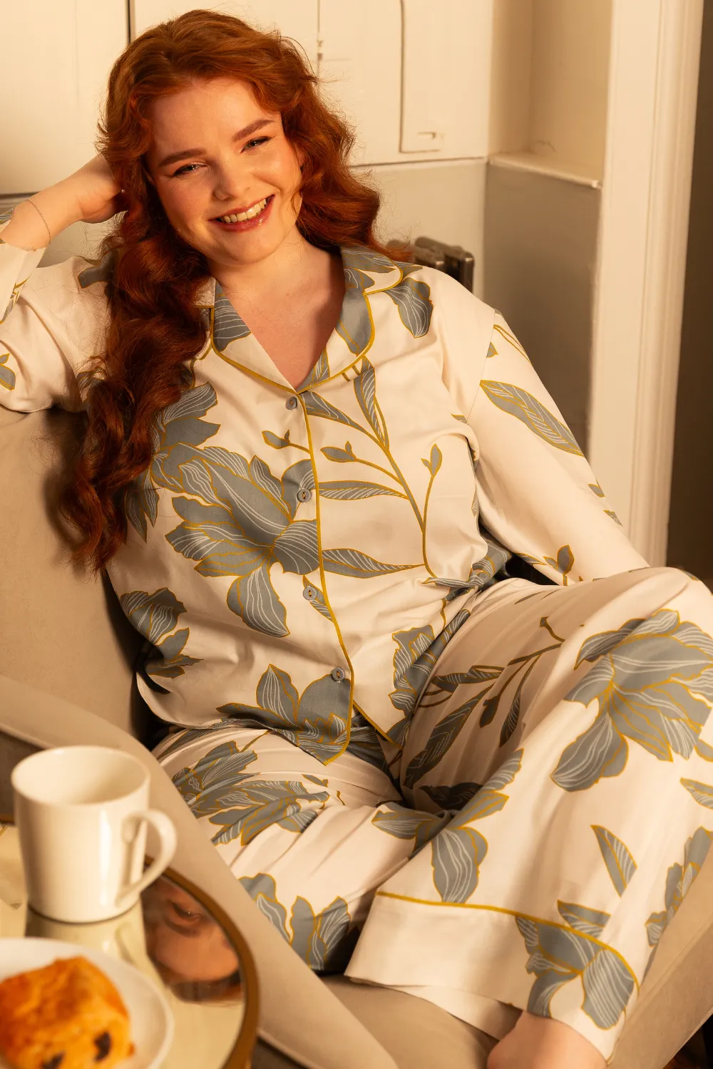 Piper Floral Print Pyjama Bottom. Size UK 8